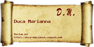 Duca Marianna névjegykártya